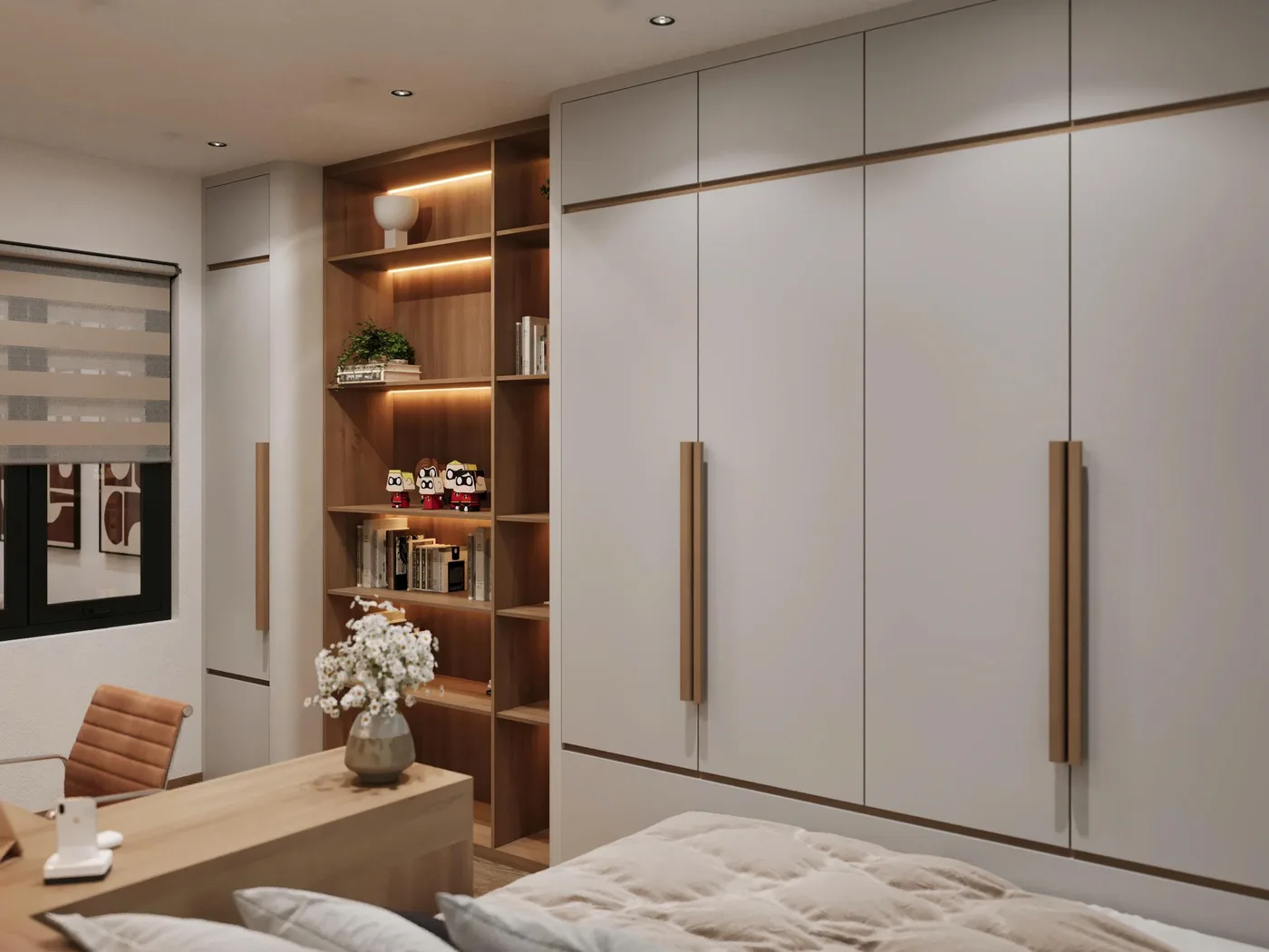 Bản vẽ 3D phòng ngủ và tủ quần áo — ảnh 5